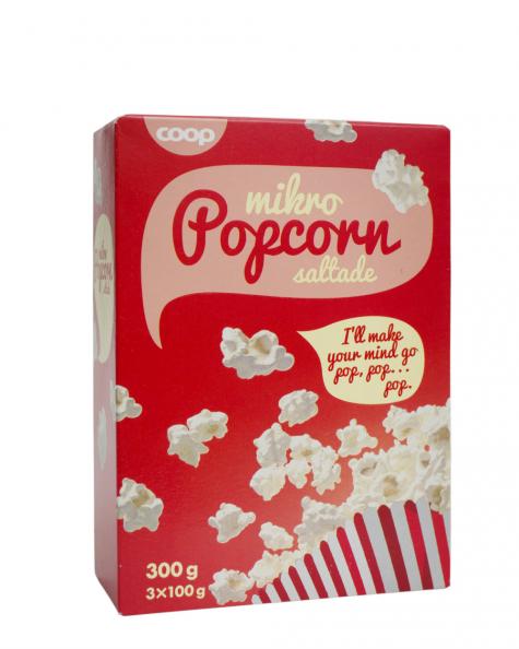 Testfakta Popcorn och pommes Coop